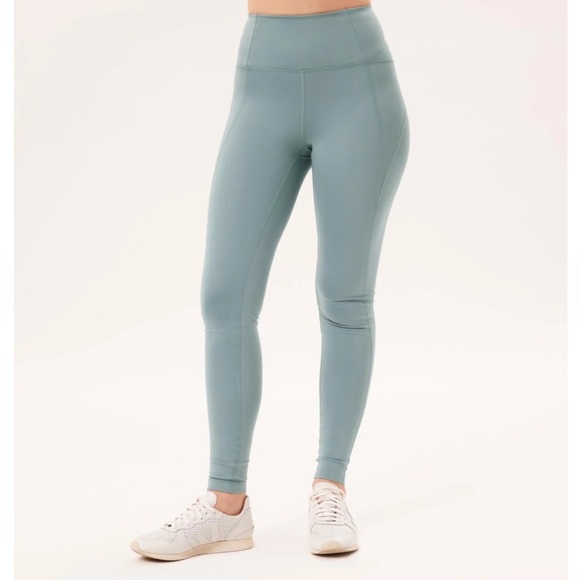 Girlfriend Collective Blue ‘Lagoon’ Compressive High-Rise Leggings | Size L - Picture 2 of 15
